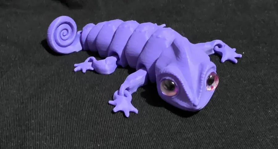 Chameleon, purple, front view