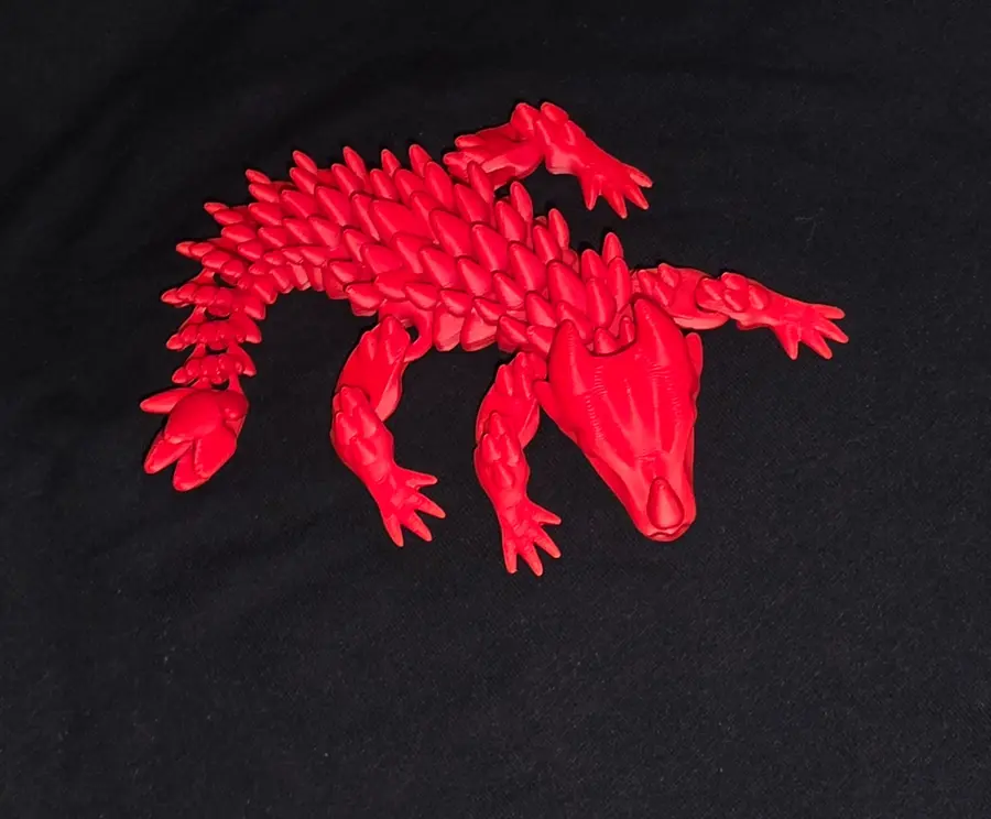 Articulated dragon, red