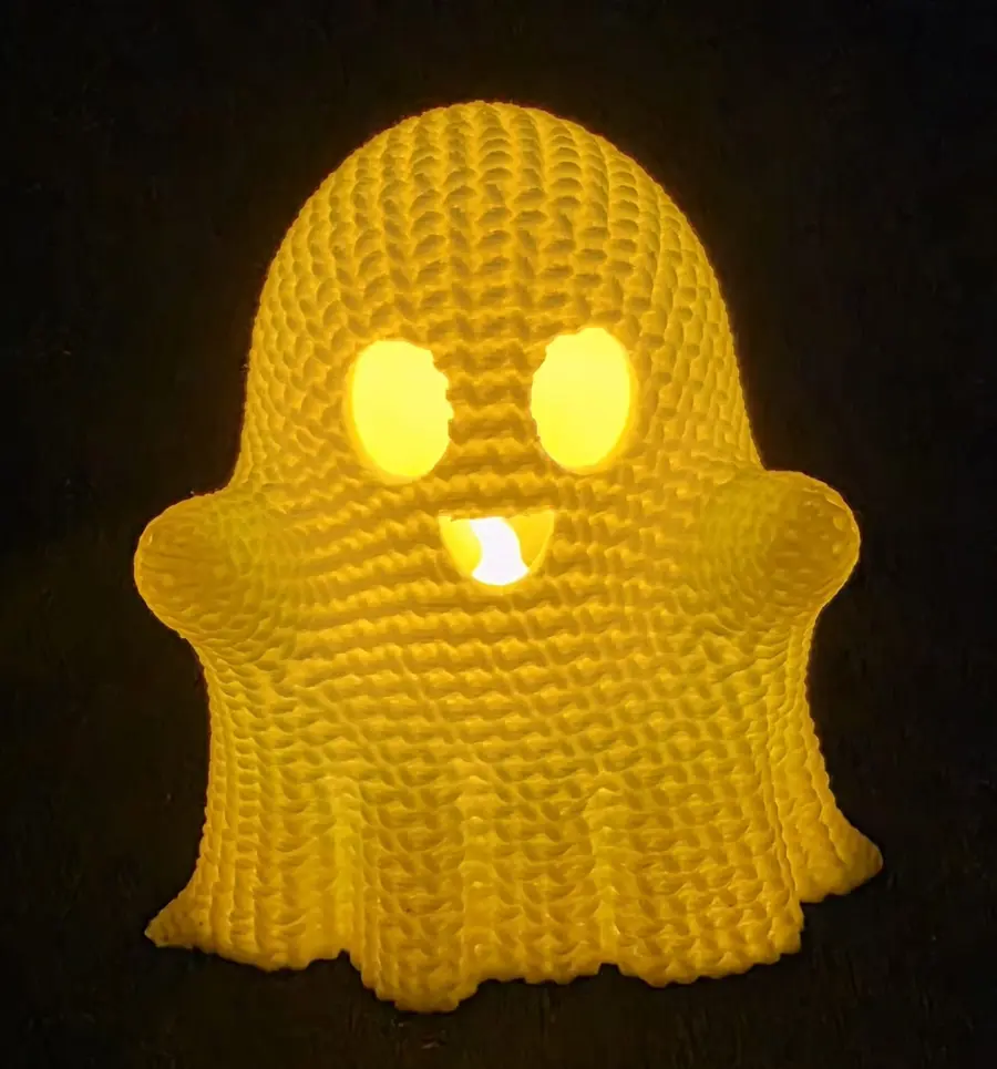 Glow-in-the-dark ghost lit up from inside