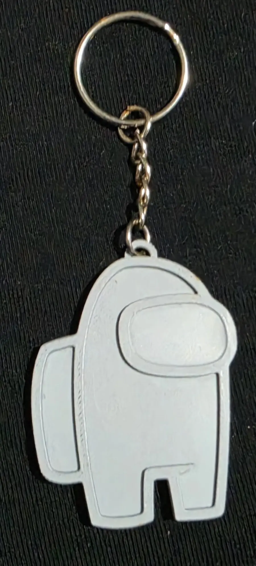 Among Us style keyring, white