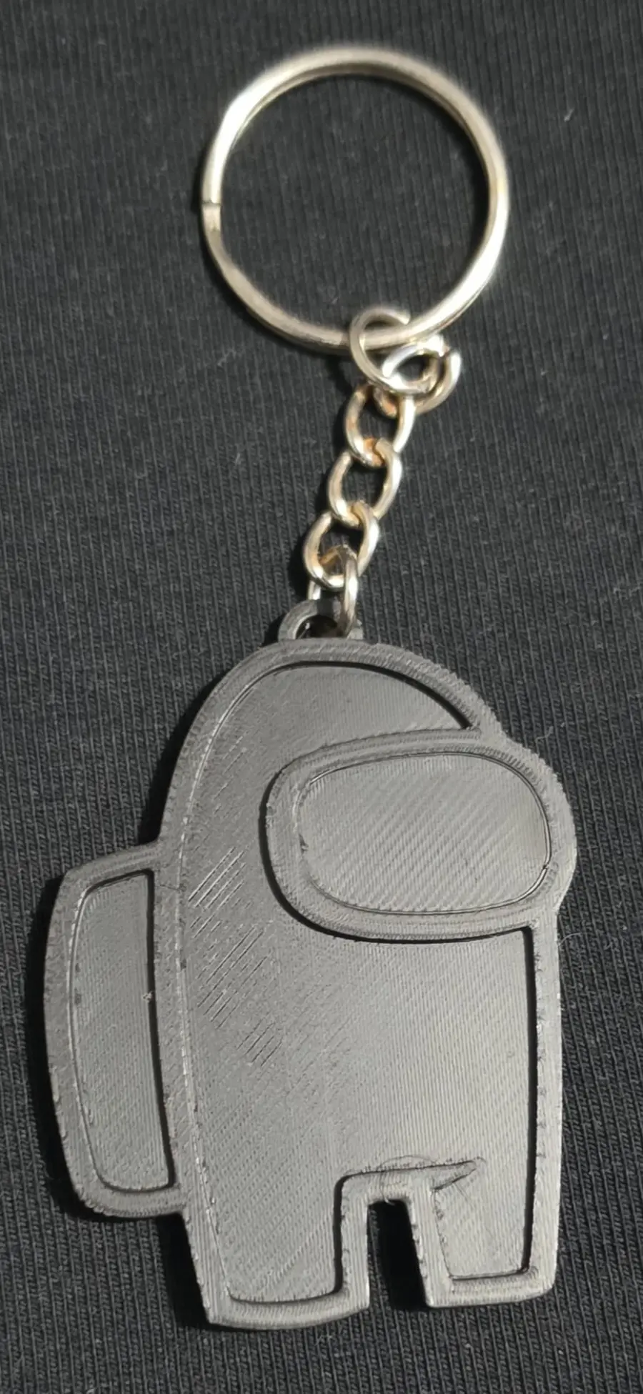 Among Us style keyring, grey