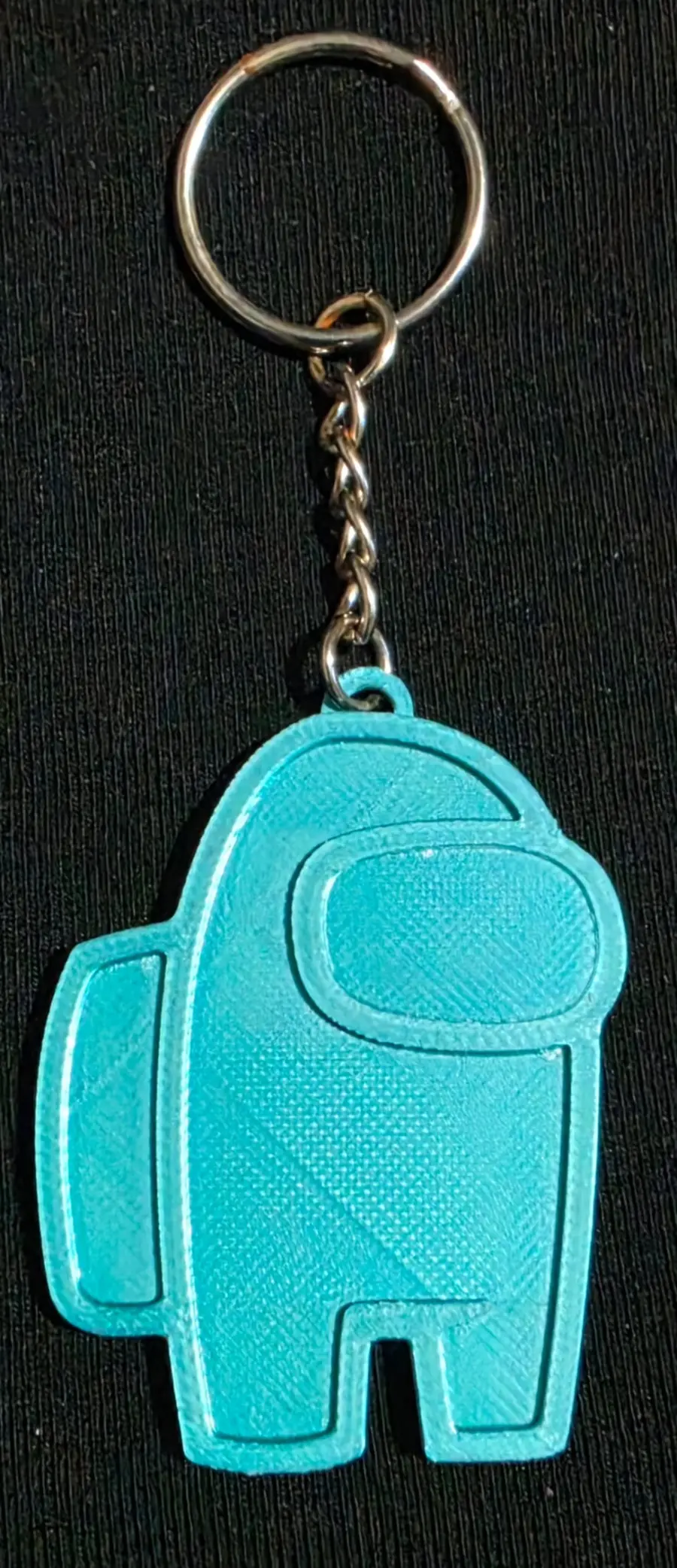 Among Us style keyring, teal