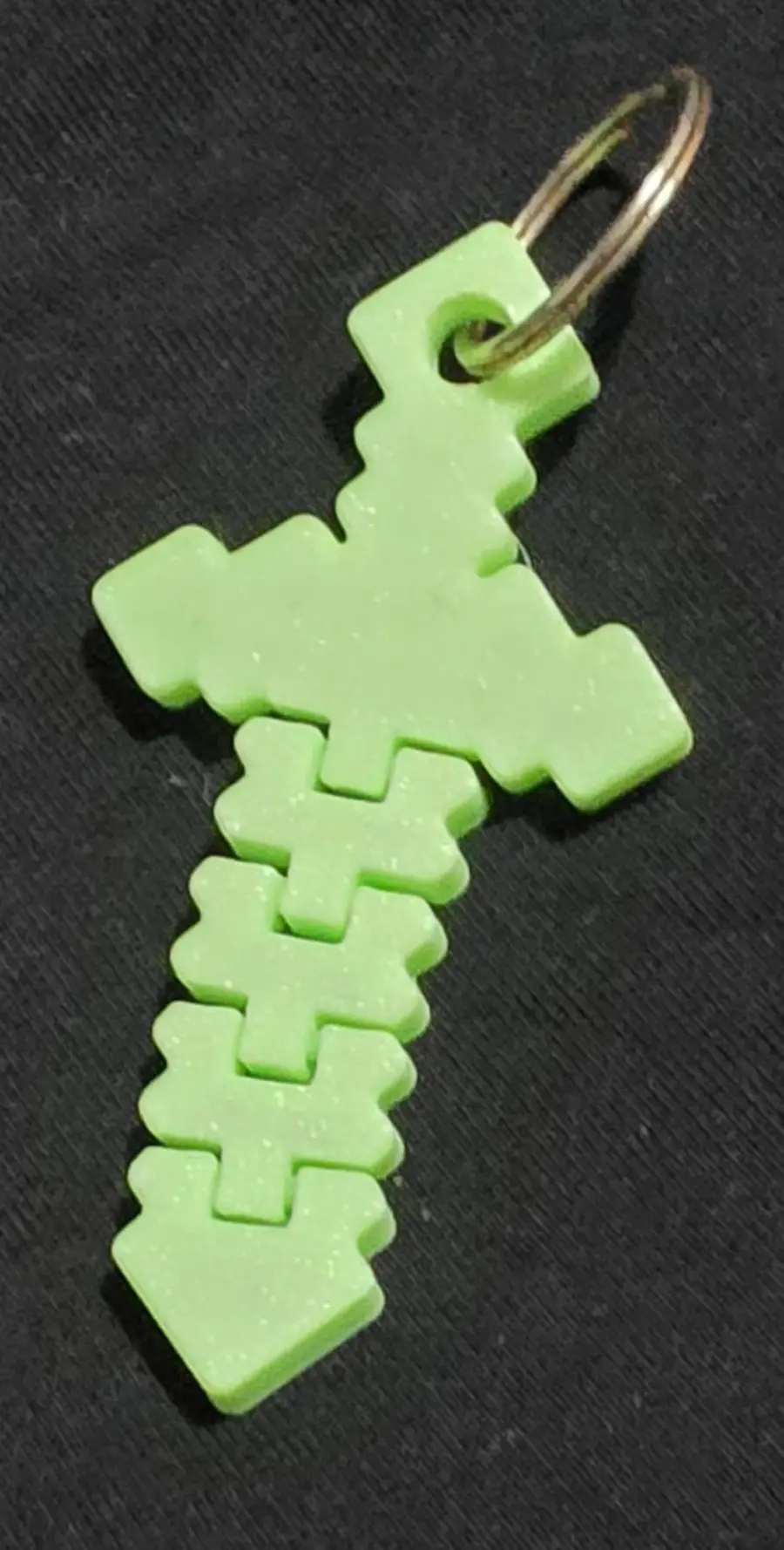 Among Us style keyring, grey, close up